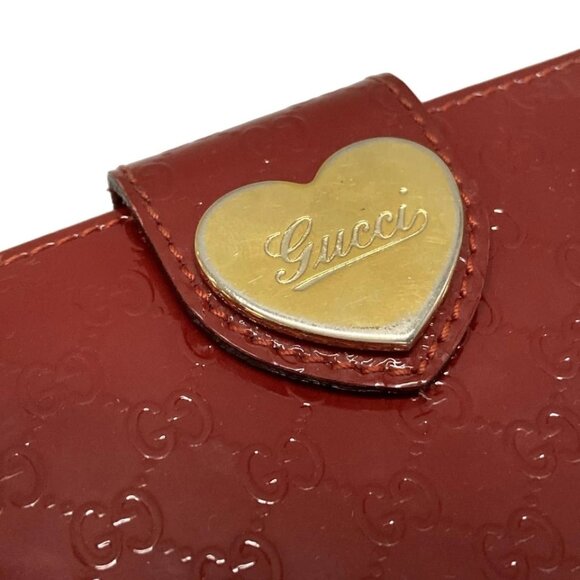 GUCCI Micro GG Red Patent Leather - Pass Holder 124-071325 - Picture 3 of 9